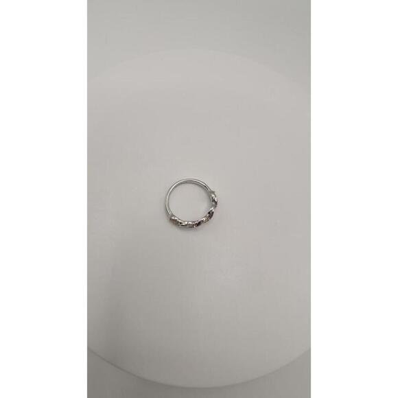 Sterling Silver Twisted Leaf Design Ring Size 9 - Picture 2 of 7